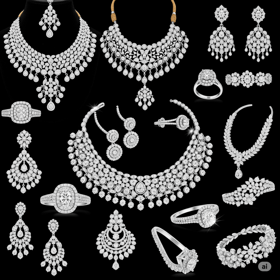 Bridal gold jewellery set – Stunning Bridal Gold Jewellery Set at London Diamond Online