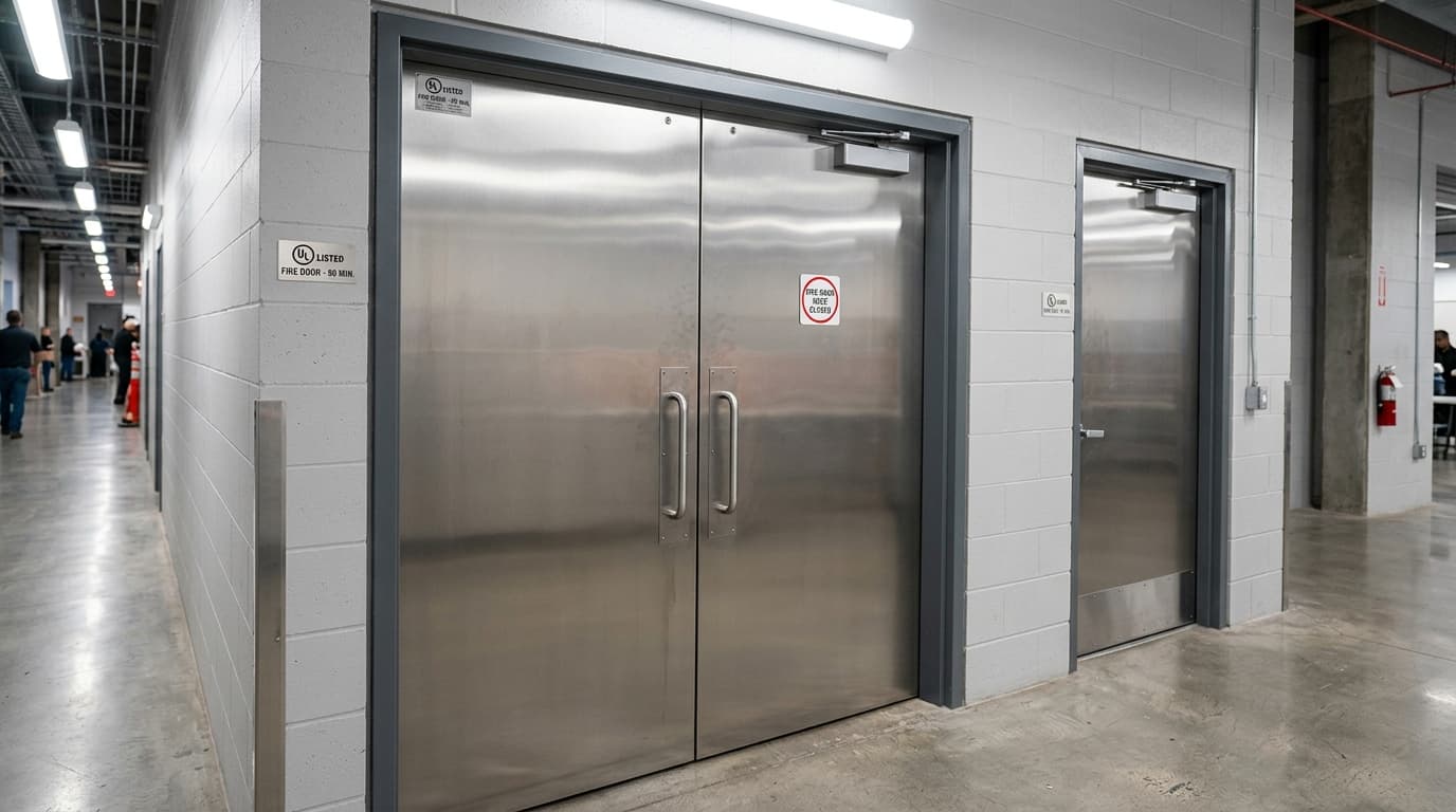 Reliable Stainless Steel Swing Door for Commercial Kitchens and Facilities