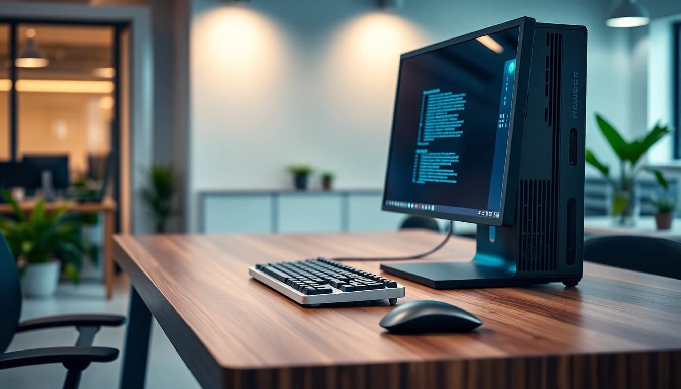 Αναβάθμιση με refurbished pc σε μοντέρνο γραφείο.