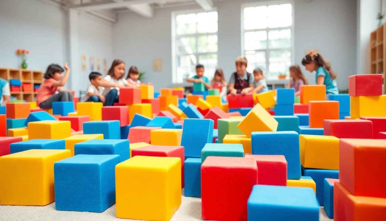 Find out more about giant foam building blocks stimulating creativity and fun in indoor settings.