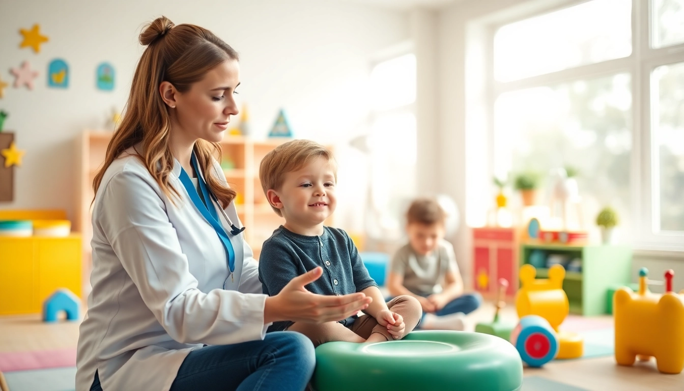 Children receive crucial autism help in a bright, supportive therapy room.