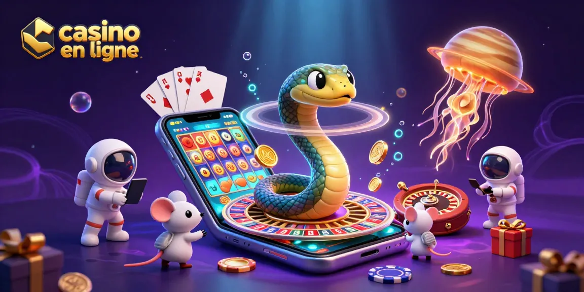 Des petits astronautes parient sur des segments des anneaux d'une planète au casino en ligne.