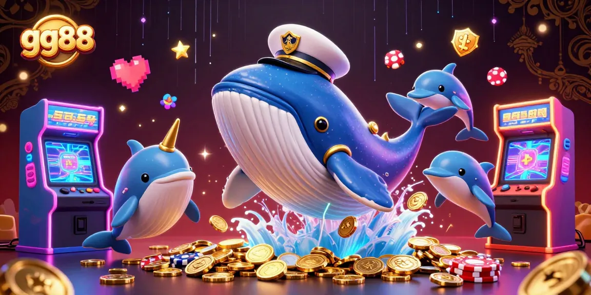 Experience thrilling gameplay with gg88's vibrant casino atmosphere filled with playfully animated sea creatures.