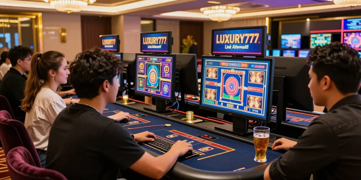Suasana kasino online mewah dengan teman-teman bermain LUXURY777 Link Alternatif.