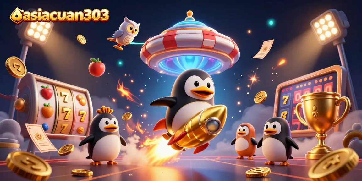 Asiacuan303 menampilkan slot gacor dengan simbol buah dan jackpot dalam ilustrasi kasino