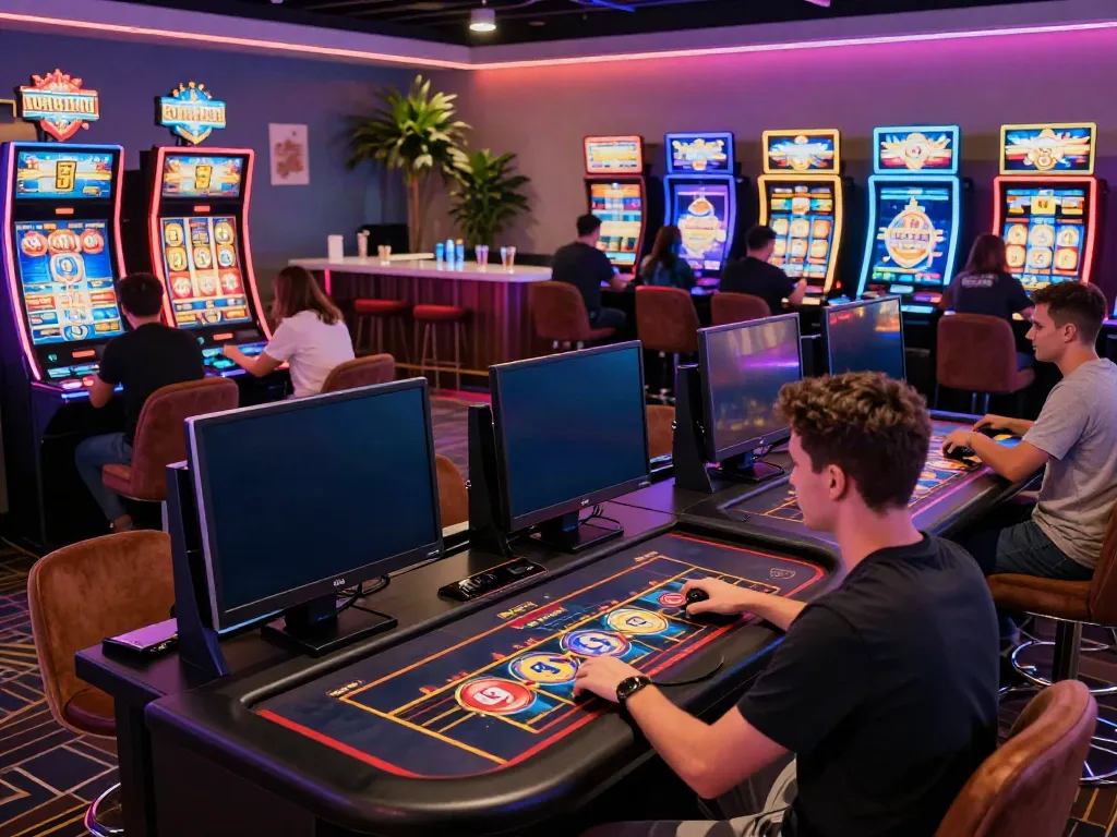 Exciting online gaming scene highlighting ahha4d slot machines and vibrant atmosphere.