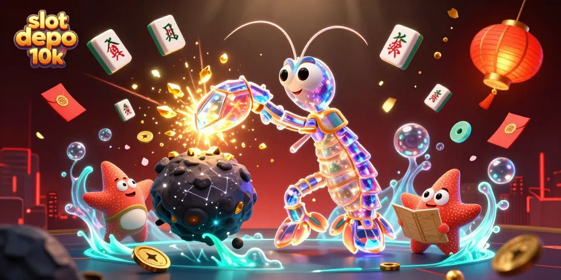 Experience thrilling wins at slot depo 10k with vibrant battles and treasure explosions in a dynamic casino scene.