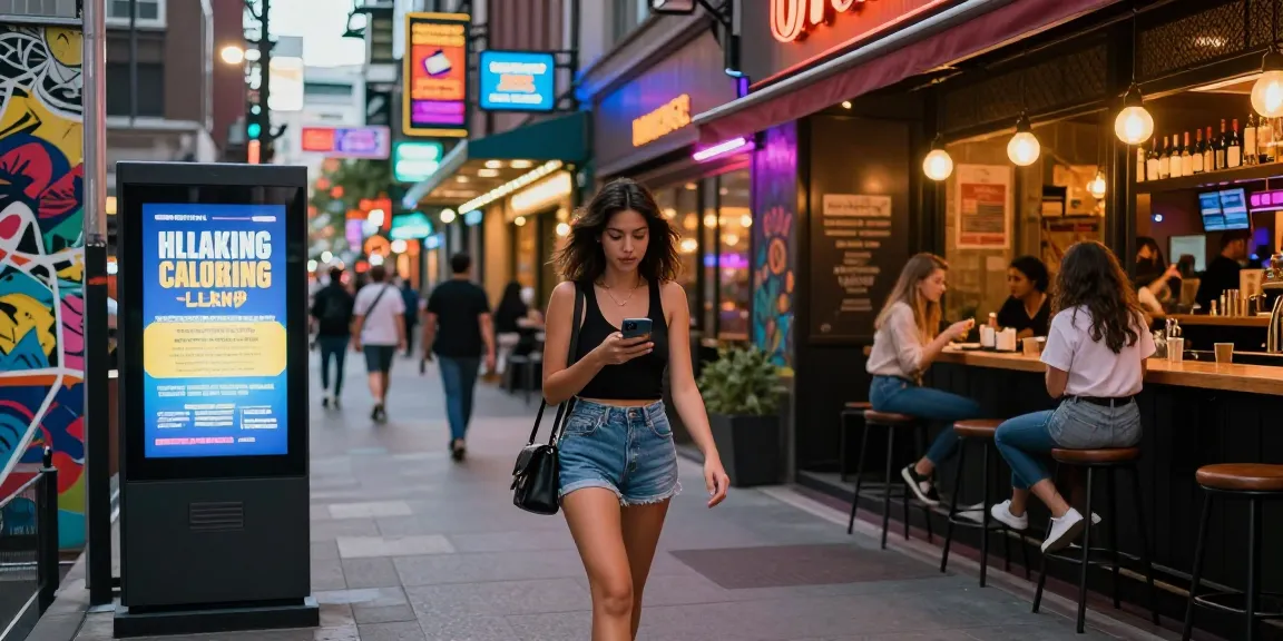 Gái gọi tận hưởng không khí nhộn nhịp của phố đêm với ánh sáng neon.