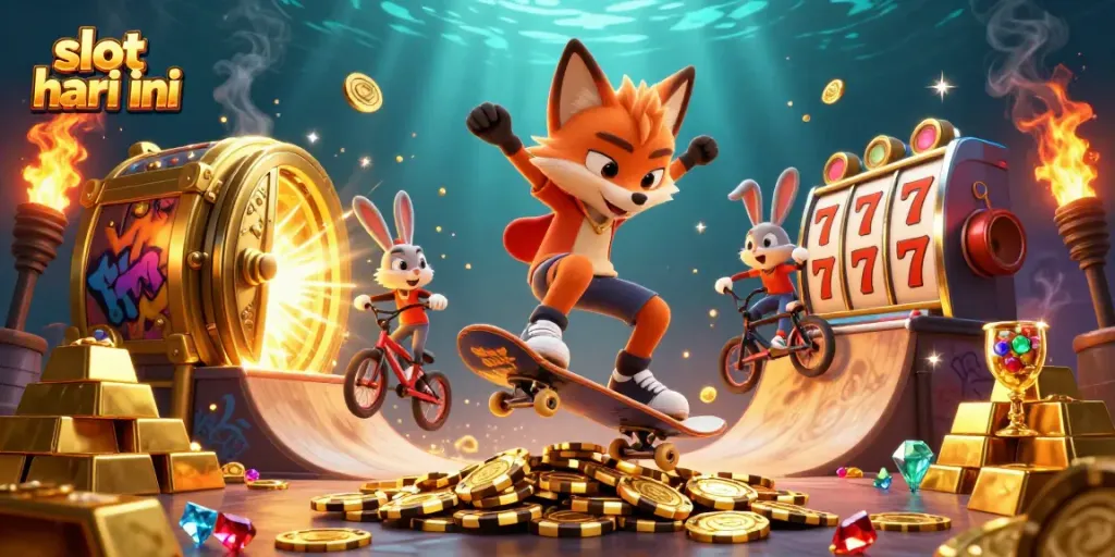 Menghimpun keberuntungan dalam slot hari ini dengan karakter kartun 3D lucu di dunia kasino yang megah.