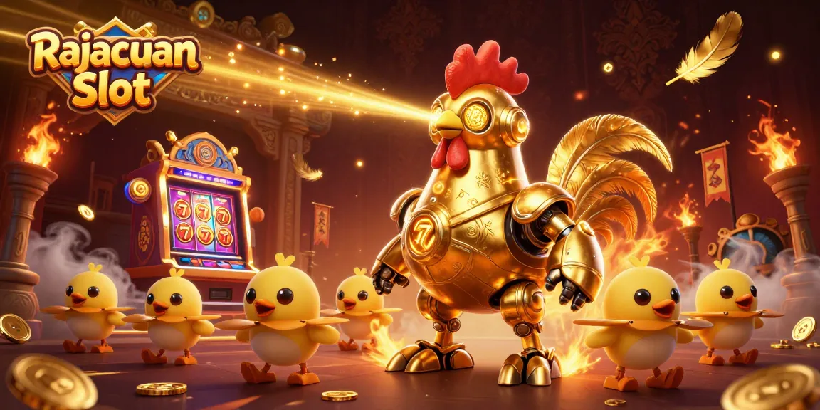 Menangkan jackpot di Rajacuan Slot dengan robot ayam emas dan permainan slot yang mengasyikkan.