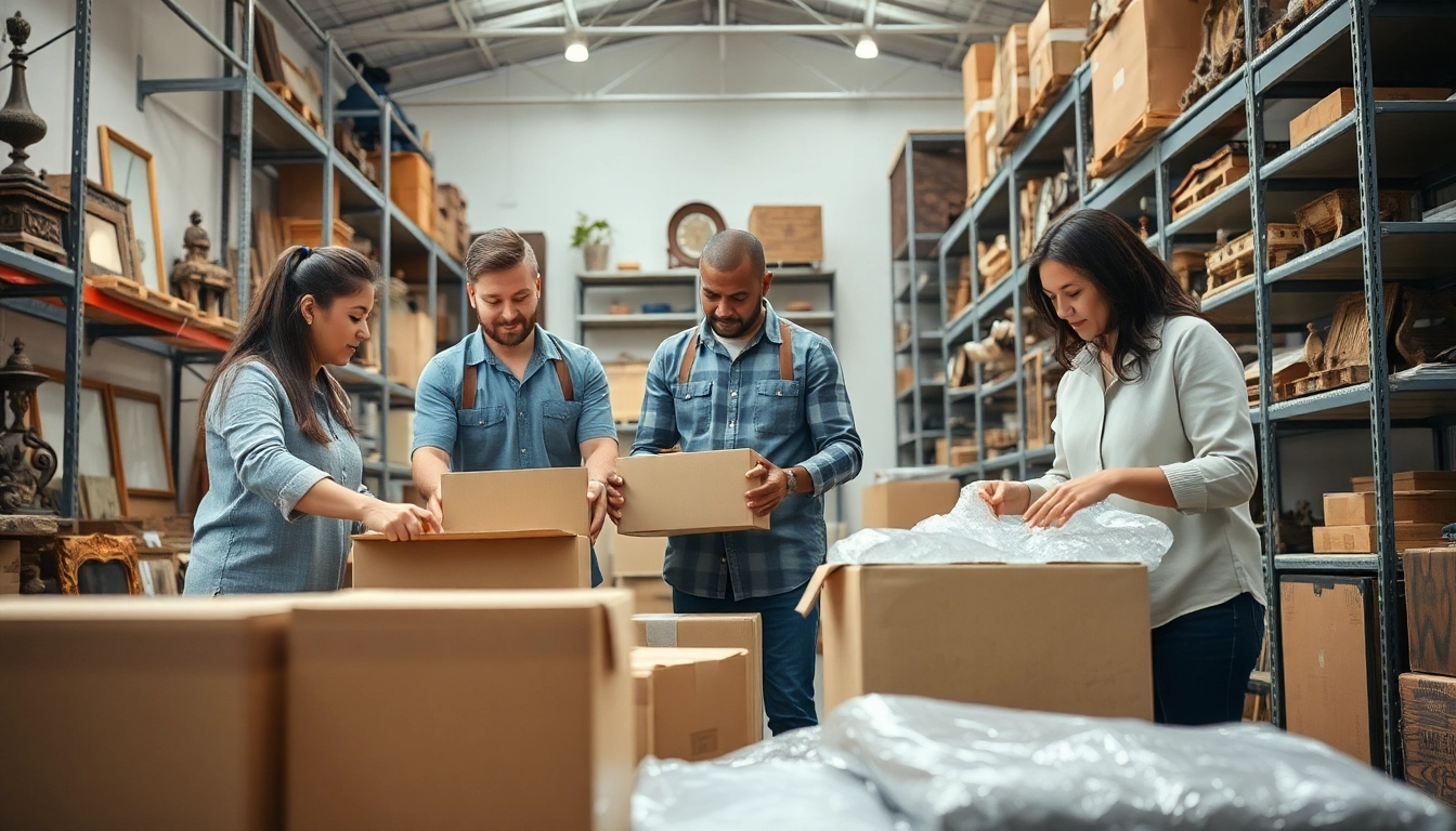 Expert team from a specialty moving company packing fragile items safely and efficiently.