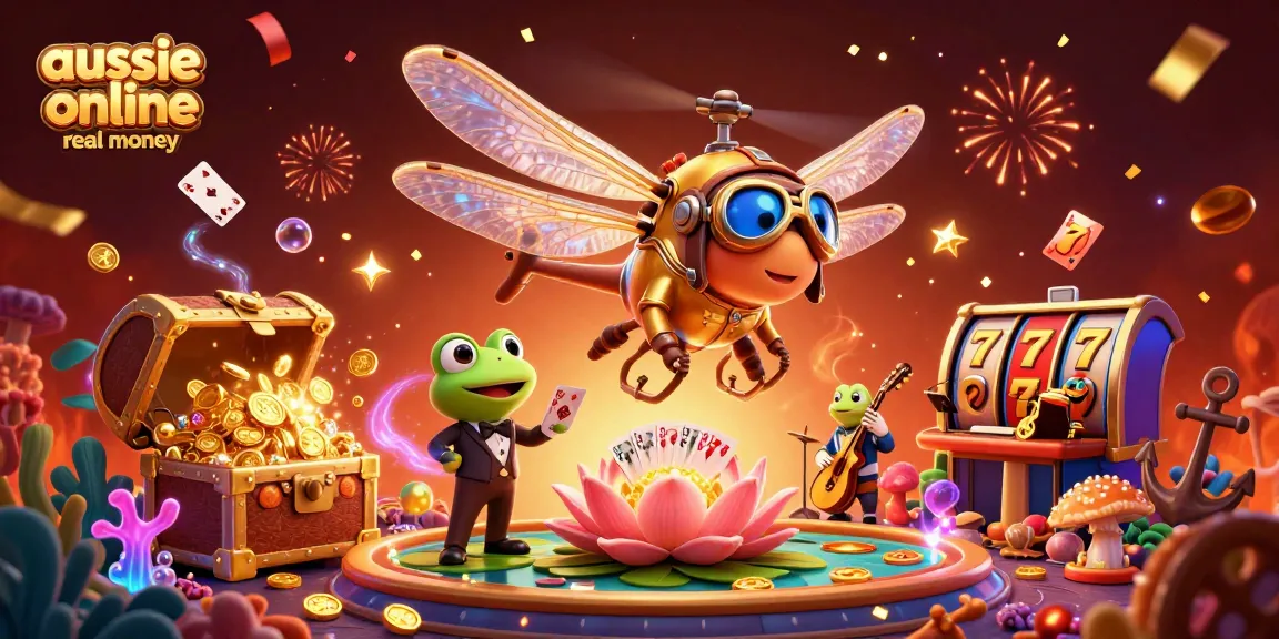 Experience the fun at an aussie online casino real money with vibrant characters and games.