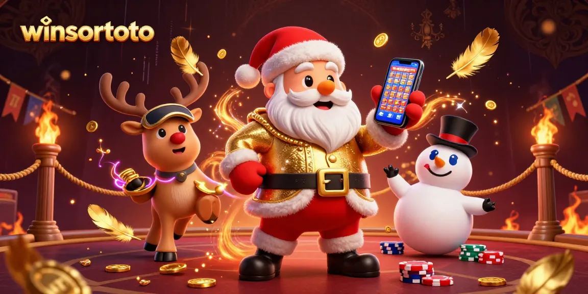 Menangkan jackpot dengan winsortoto sambil merayakan dengan Santa, rusa, dan salju.