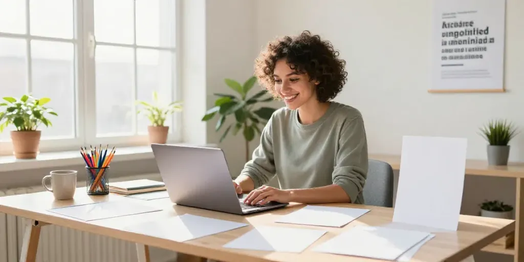 Creating a Replacement Diploma in a cozy home office