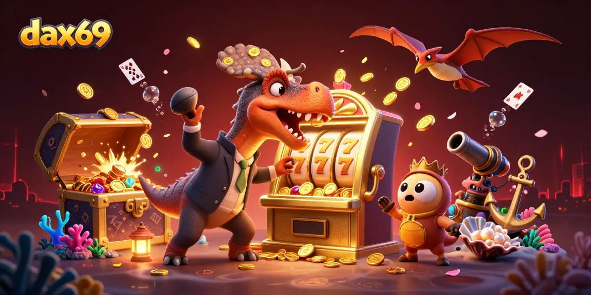 dax69 memenangkan jackpot dengan kepala pachycephalosaurus dan mesin slot.