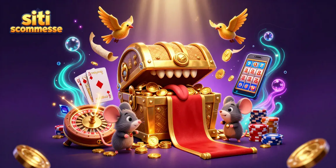 Scopri siti scommesse emozionanti e opportunità di vincita in un'illustrazione vibrante