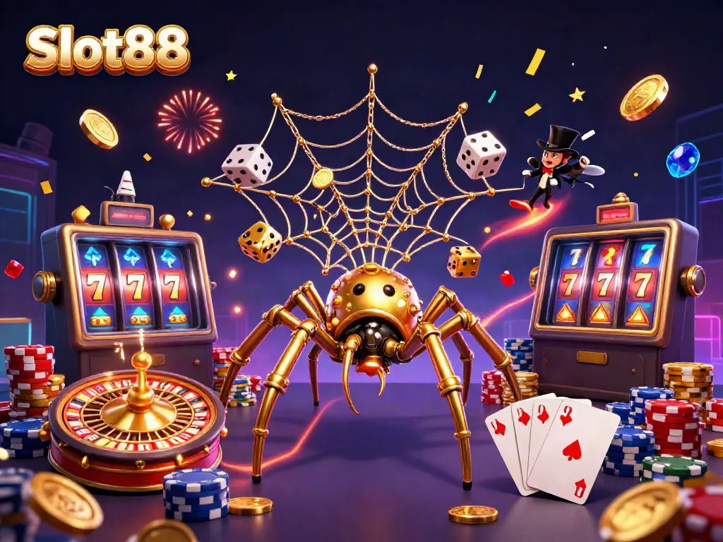 Spin the Slot88 reels with golden surprises and a quirky steampunk scene.
