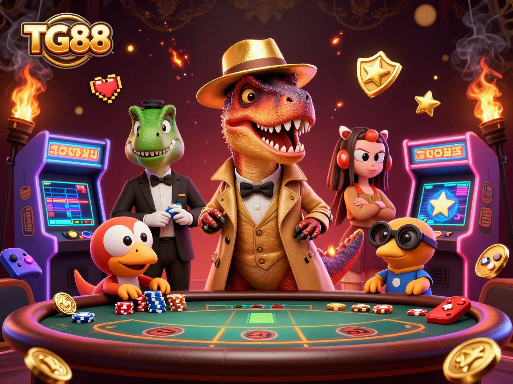 Engage with TG88 at a dynamic blackjack scene filled with colorful gaming excitement.