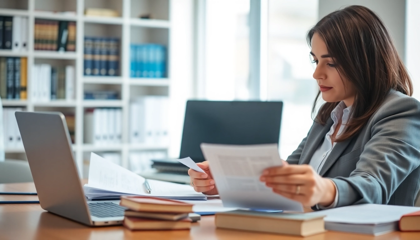 Utilizing the Pro-rata child support calculator NY, a family law attorney analyzes financial documents.