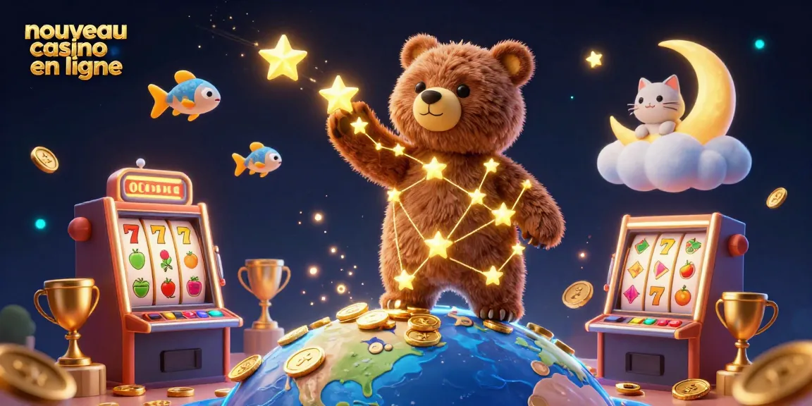 Découvrez le nouveau casino en ligne avec des ours en constellation et des machines à sous scintillantes.