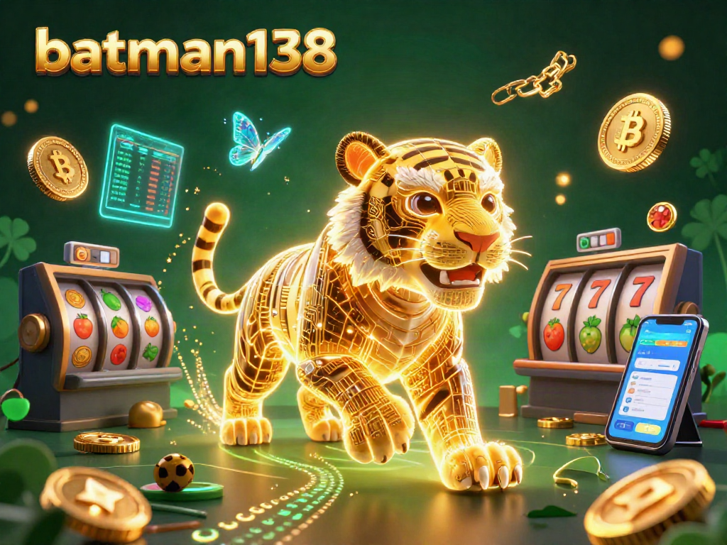 Engage with batman138 in a vibrant casino scene filled with stunning 3D characters and crypto elements.