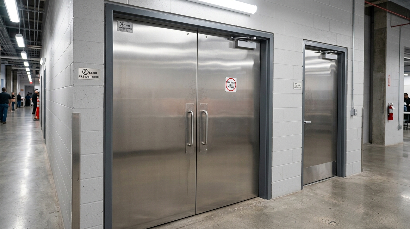 Reliable Stainless Steel Swing Door for Commercial Kitchens and Facilities