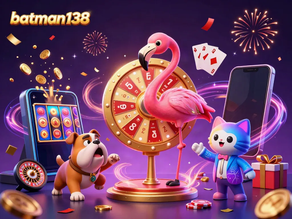 Experience thrilling wins at batman138 with colorful slot games, gold coins, and vibrant characters.