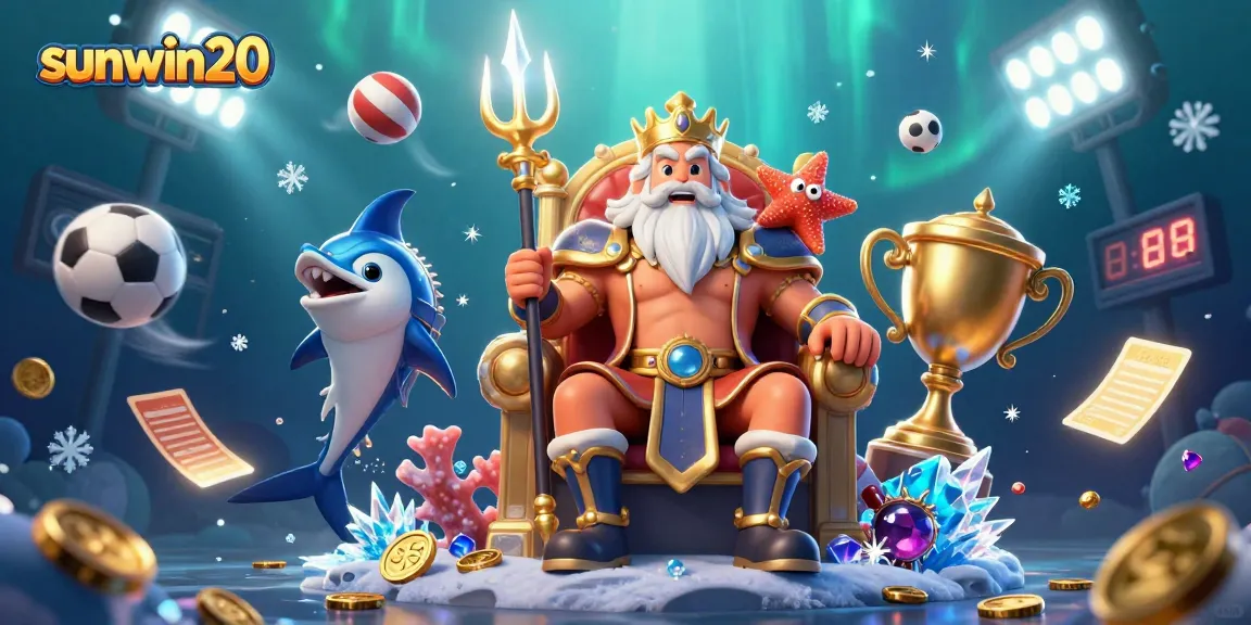 Win big with sunwin20 as Neptune and friends celebrate dynamic sports betting fun.