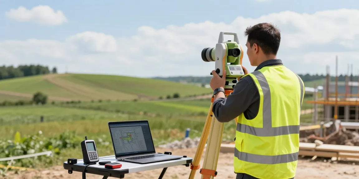 Topographical surveys Surrey and Sussex conducted by professionals measuring land features with advanced equipment.