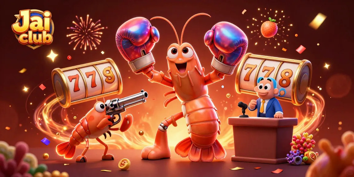 Spin and win at Jai club with vibrant slot games, showcasing colorful characters and dynamic casino elements.