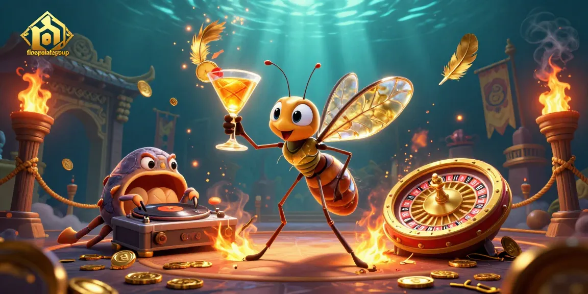 Engage with finepalategroup's vibrant casino scene featuring unique characters and gaming elements.