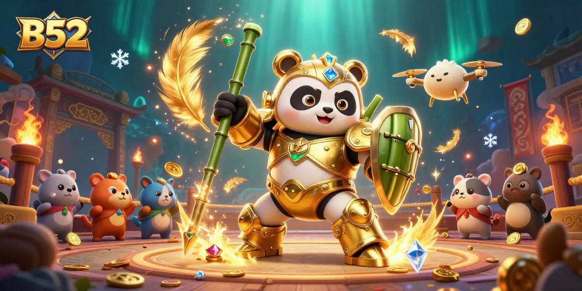B52 offers thrilling jackpots with a dynamic 3D Panda warrior in the arena.