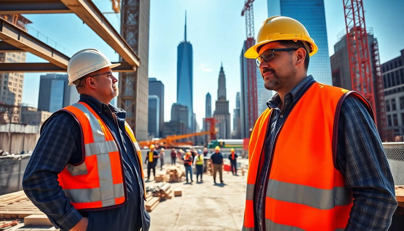 New York City General Contractor supervising a vibrant construction site in NYC.