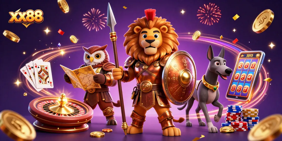 Experience thrilling gameplay with xx88 in a vibrant casino scene featuring rich details and action.