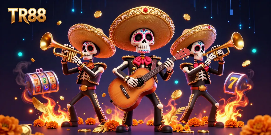 Engage with TR88's vibrant casino themes featuring mariachi skeletons and dynamic game elements.