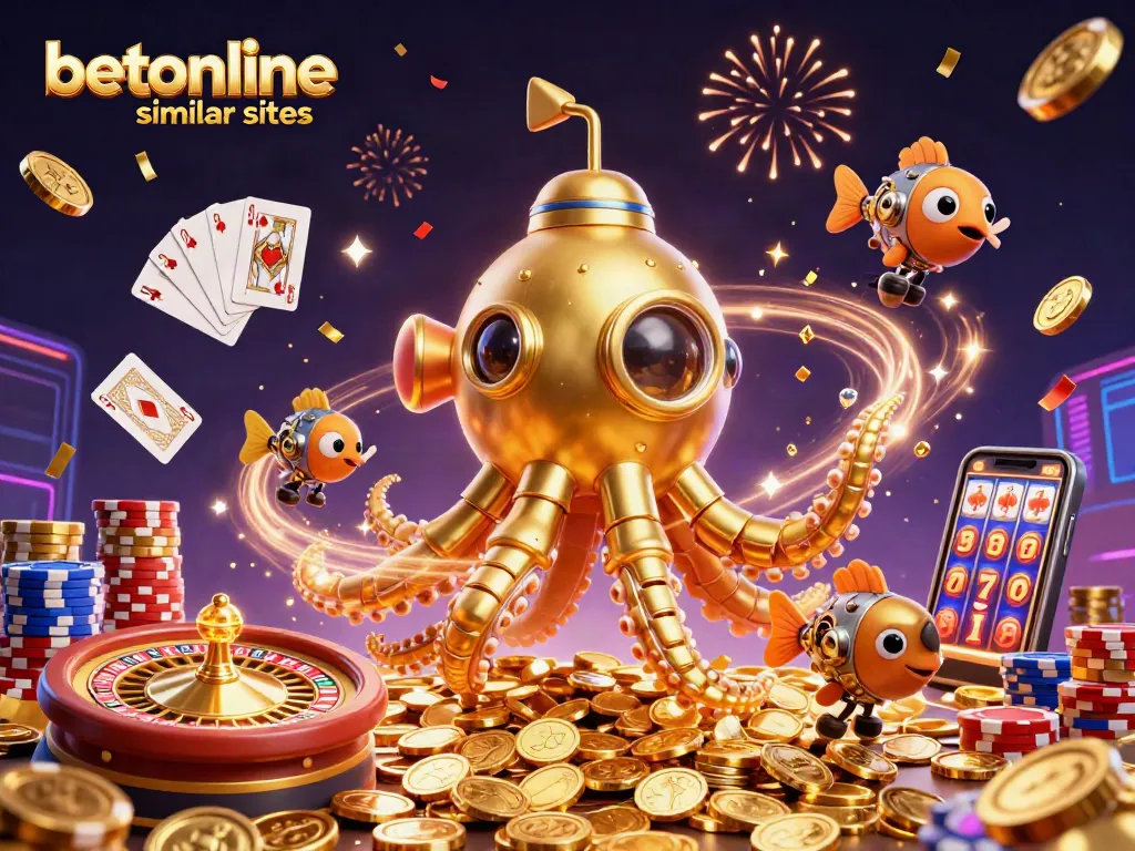 Enjoy thrilling betting action with betonline similar sites, featuring a vibrant 3D casino scene.