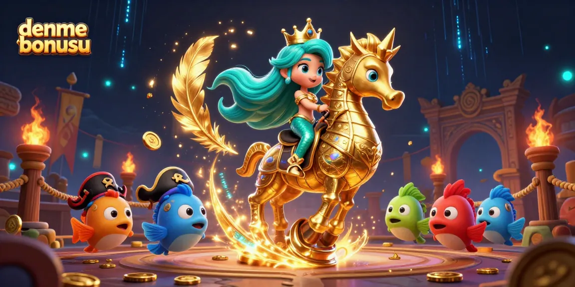 Experience thrilling deneme bonusu adventures with our vibrant casino illustration featuring a mermaid and seahorse.