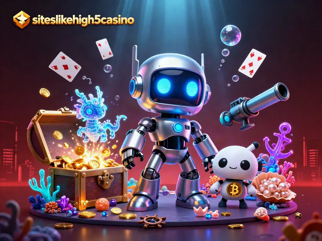 Win big with siteslikehigh5casino in this colorful 3D casino-themed illustration.