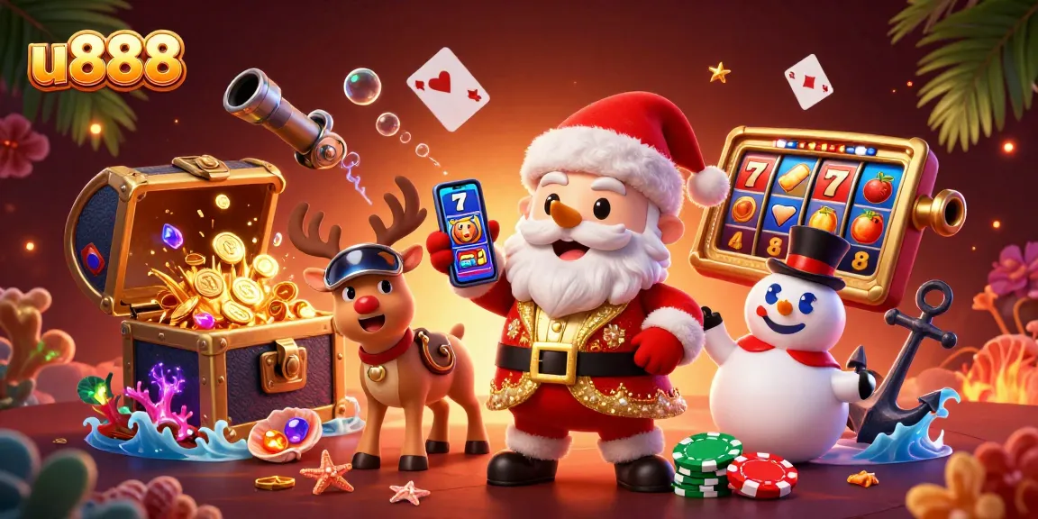 Experience the excitement of u888 with colorful slot reels and dynamic casino action in a vibrant scene.