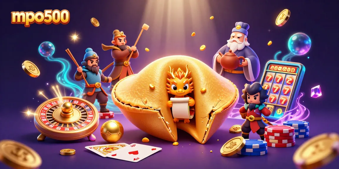Experience the thrill of mpo500's dynamic gaming scene with a wise dragon and golden treasures.