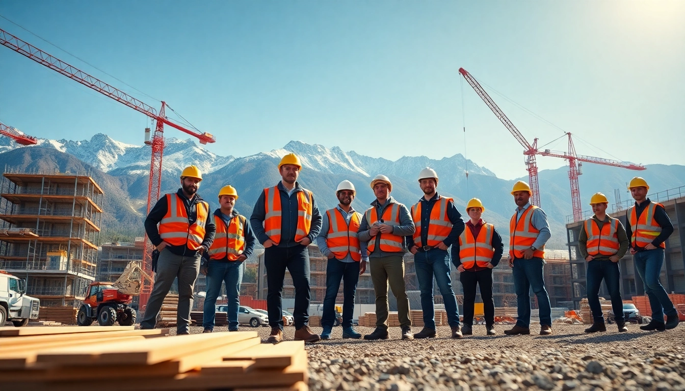 Boosting construction company membership colorado by showcasing engaged professionals in an active site.
