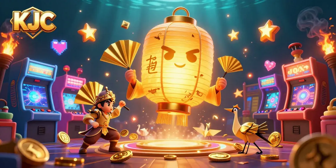 Experience KJC's vibrant casino adventure filled with golden symbols and dynamic gaming elements.