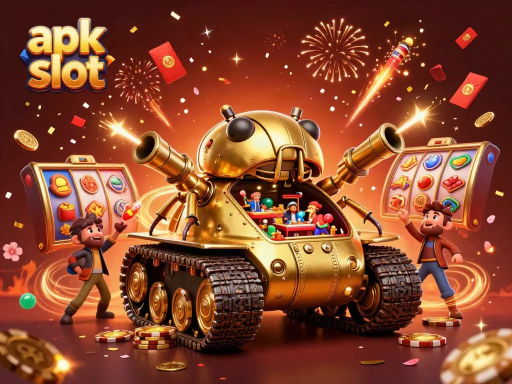 Spin the reels and win big with apk slot in a dynamic casino scene filled with celebration.