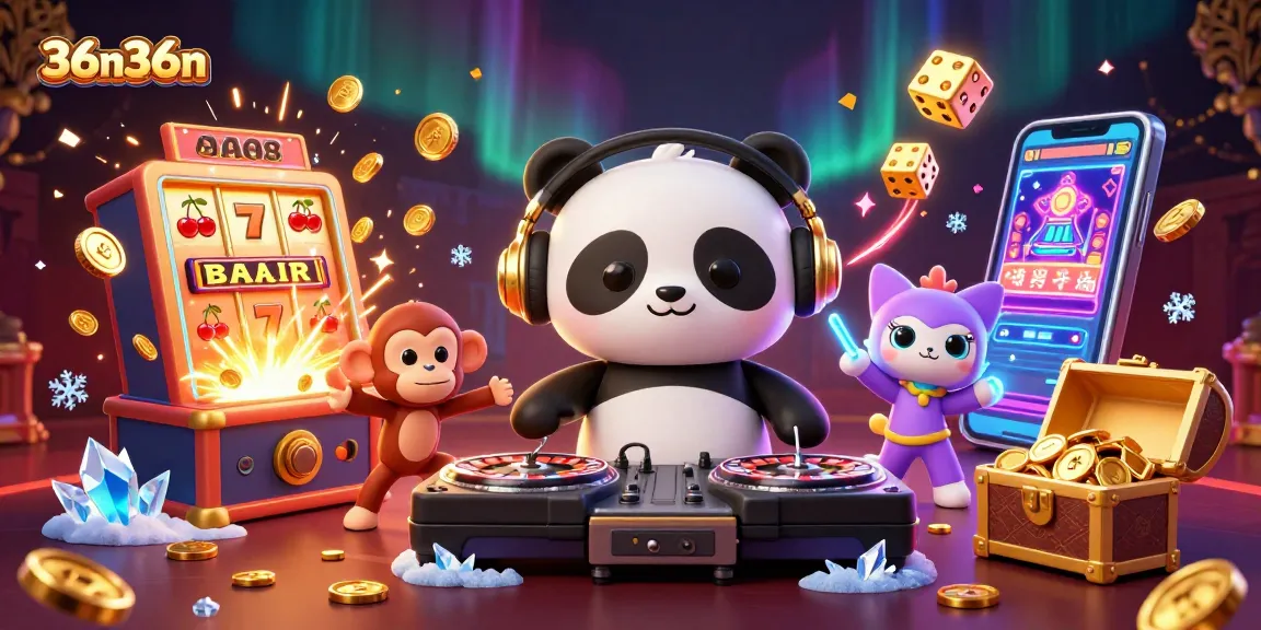 Experience the excitement of 36n36n casino with vibrant characters and dazzling slot action.