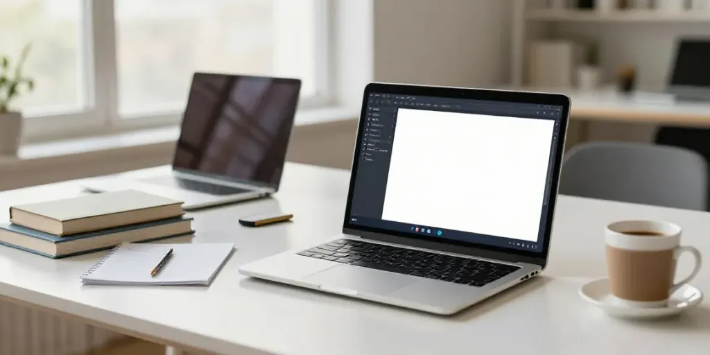 AI writing tools for copywriters enhancing creativity in a modern workspace.