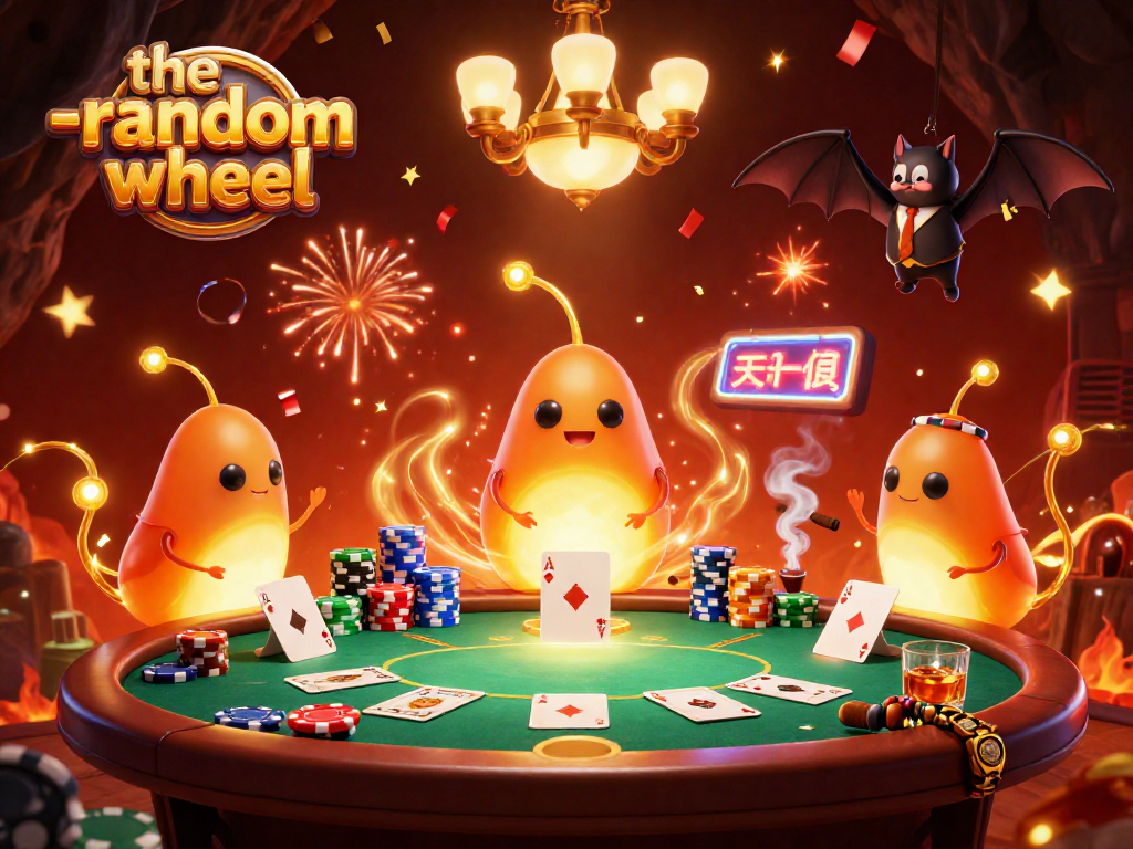 Experience thrilling gameplay at the-random-wheel with glowworms lighting up a vibrant casino.