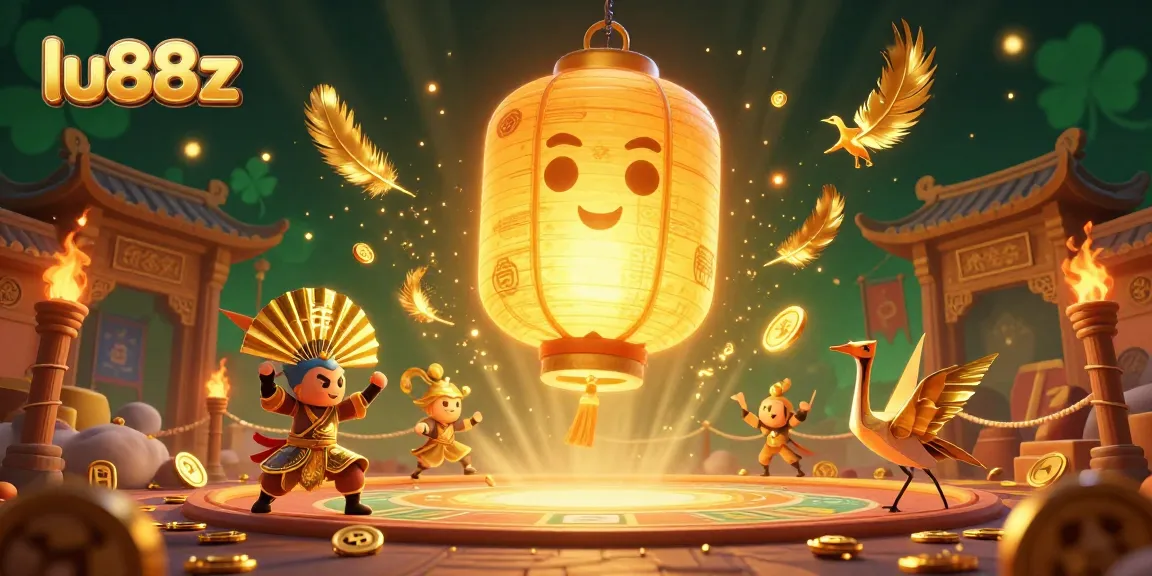 Experience thrilling moments with lu88z as golden lantern spirits illuminate an exciting casino scene.