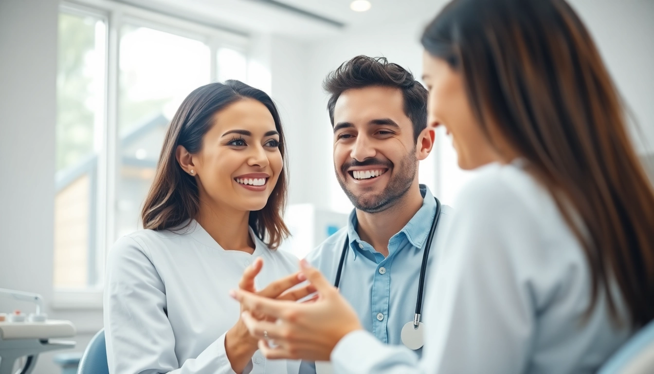 Consultation with an orthodontist near me focusing on patient care in a modern clinic.