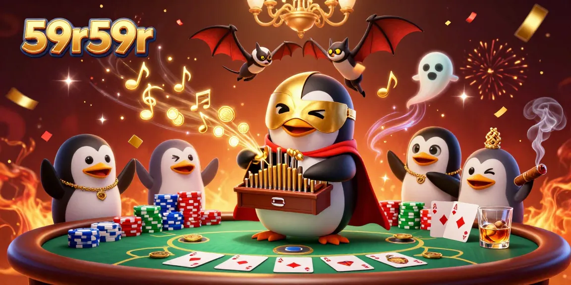 Os jogadores são atraídos para o cassino virtual 59r59r com essa vibrante ilustração 3D.