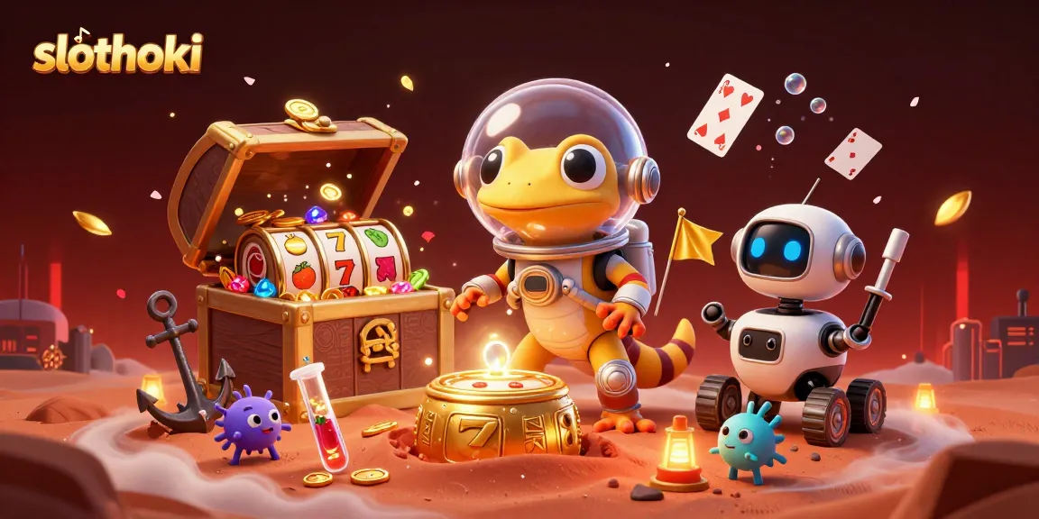 slothoki membawamu ke kasino emas di Mars dengan gecko dan rover robot yang penuh kejutan